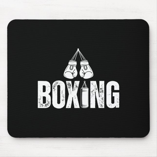 Tapis De Souris Gants De Boxe Et Sac De Punching (Devant)