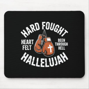Tapis De Souris Gants de boxe Hallelujah durement combattus Boîte