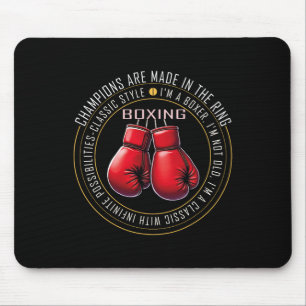 Tapis De Souris Gants De Boxe Rétro Aimer Cadeaux Pour Boxers 5