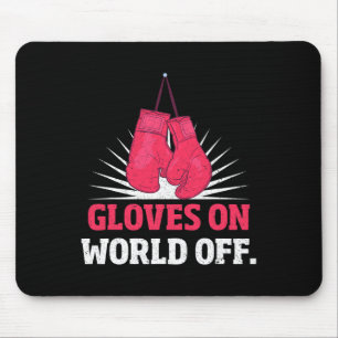 Tapis De Souris Gants de kickboxing drôles sur des gants de boxe h