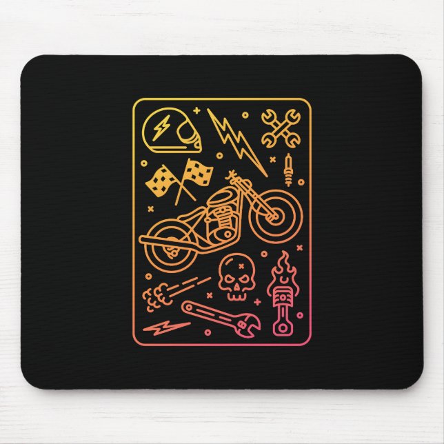 Tapis De Souris Garage de moto personnalisé 1 (Devant)