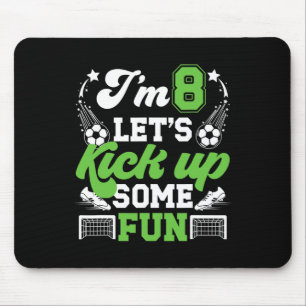 Tapis De Souris Garçon de 8 ans pour un anniversaire de soccer