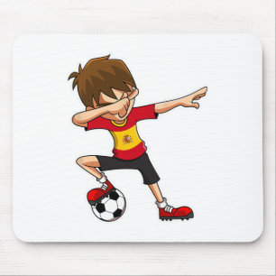 Tapis De Souris Garçon de football qui Dab l'Espagne Maillot, Enfa