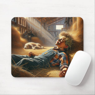 Tapis De Souris Garçon De Jardin En Grange Hayloft