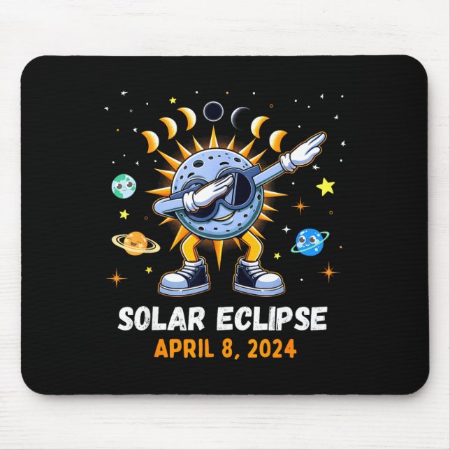 Tapis De Souris Garçon Éclipse Solaire Totale Dabbing Tout-Petit (Devant)