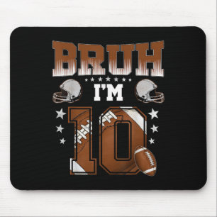Tapis De Souris Garçon joueur de football 10 ans Bruh j'ai 10 ans 