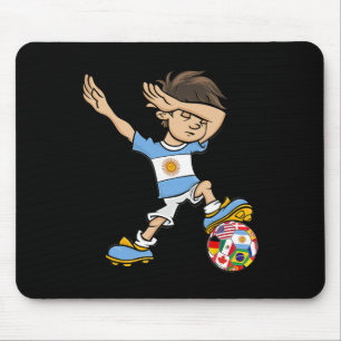 Tapis De Souris Garçon qui fait dab en Argentine Maillot de footba