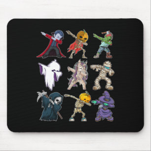 Tapis De Souris Garçons Dabbing Halloween Citrouille Squelette Enf