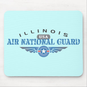 Tapis De Souris Garde nationale d'air de l'Illinois - Etats-Unis