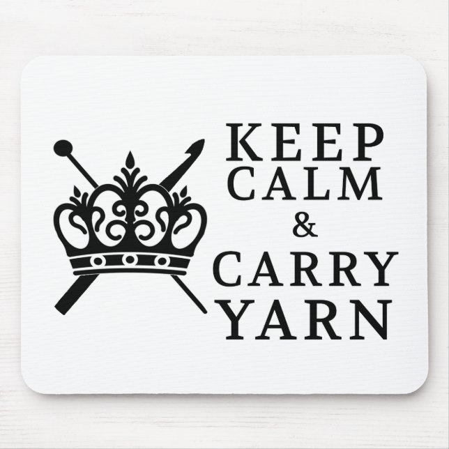 Tapis De Souris Garder Calme Carry Fil Artisanat / Logo de la Cour (Devant)