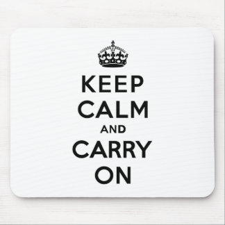 Tapis De Souris Gardez le calme et continuez le texte noir