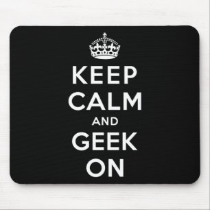 Tapis De Souris Gardez le calme et le geek dessus