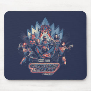 Tapis De Souris Gardiens de la Galaxie Équipe Chargée avec Logo