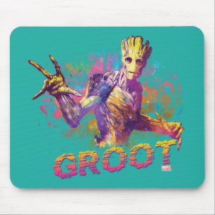 Tapis De Souris Gardiens de la Galaxie Groot Neon Graphic