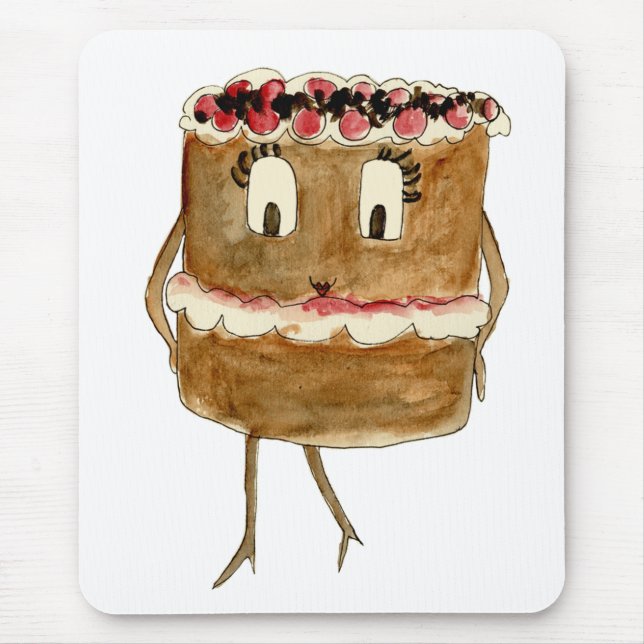 Tapis De Souris Gâteau au Chocolat de la Forêt Noire Drôle et Exce (Devant)