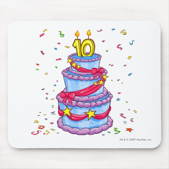 Tapis De Souris Gâteau d'anniversaire (Devant)