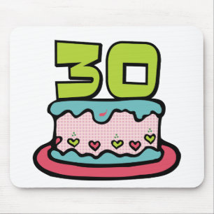Tapis De Souris Gâteau d'anniversaire de 30 ans
