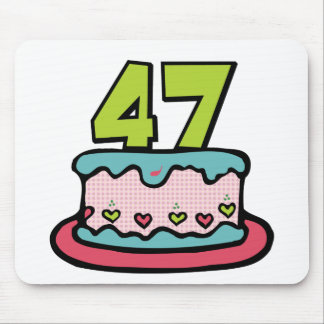 Tapis De Souris Gâteau d'anniversaire de 47 ans