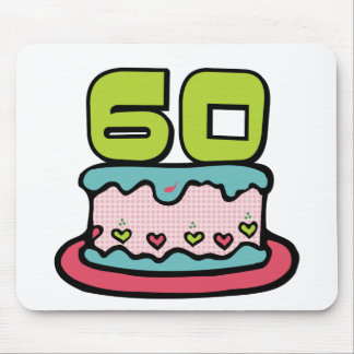 Tapis De Souris Gâteau d'anniversaire de 60 ans