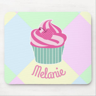 Tapis De Souris Gâteau rose personnalisé couleurs pastel mignon