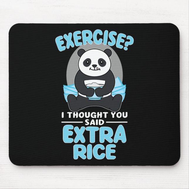 Tapis De Souris Géant Panda Funny Gymnase Entraînement Sayings Ali (Devant)