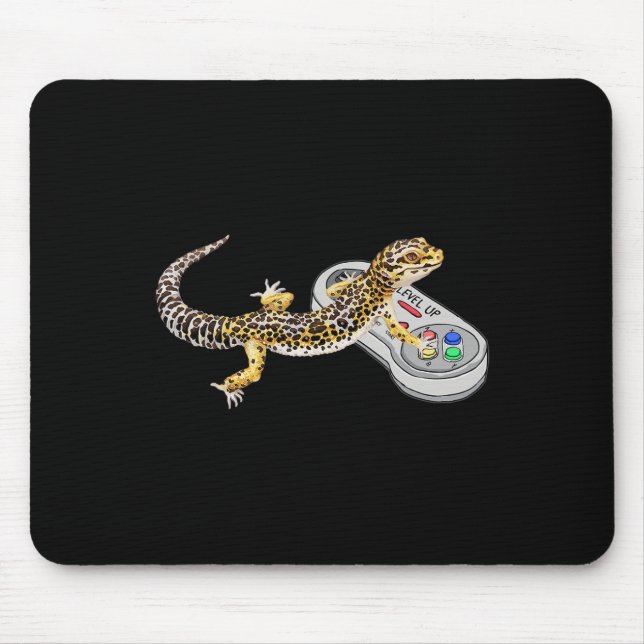 Tapis De Souris Gecko Jouer Jeu Vidéo Lizard &amp; Reptiles Gam (Devant)