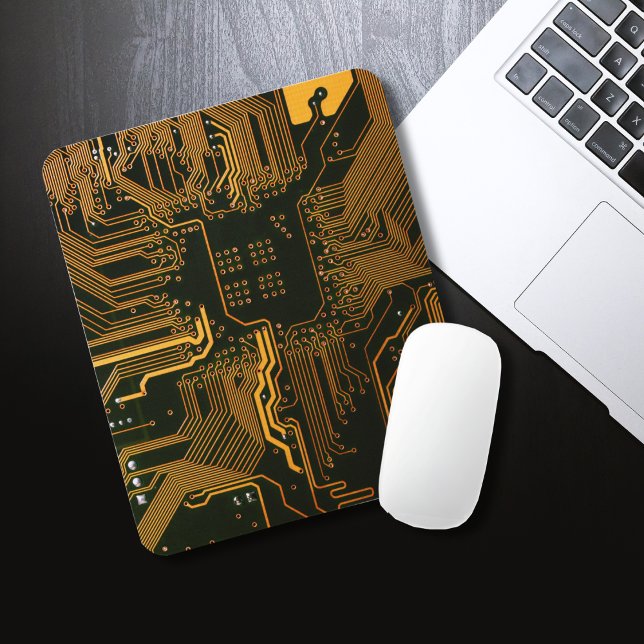 Tapis De Souris Geek Sortie carte circuit électronique orange PCB  (Créateur téléchargé)