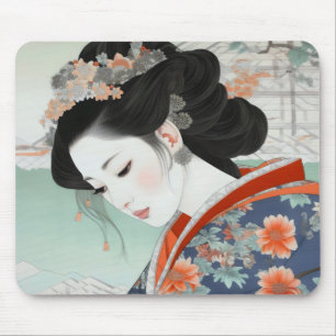 Tapis De Souris Geisha Colorful Ukiyo-e