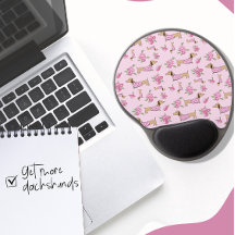 Bureau À Thème Rose Floral Dachshund