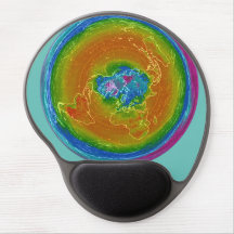 Gel plat Mousepad de carte météorologique de la
