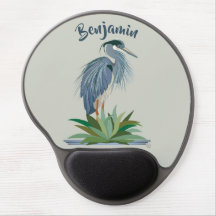 Héron bleu Gel Mousepad