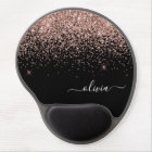 Monogramme de Parties scintillant Noire Rose Rose 