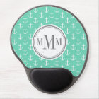 Motif d'Ancre blanc de la menthe Monogram Trio