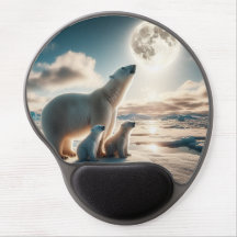 Mousepad Animé avec photo d'ours polaire