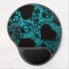 Turquoise Grunge Damask Valentine