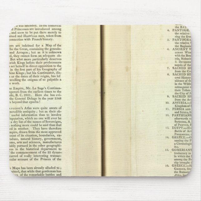 Tapis De Souris Généalogique, historique, chronologique complet (Devant)