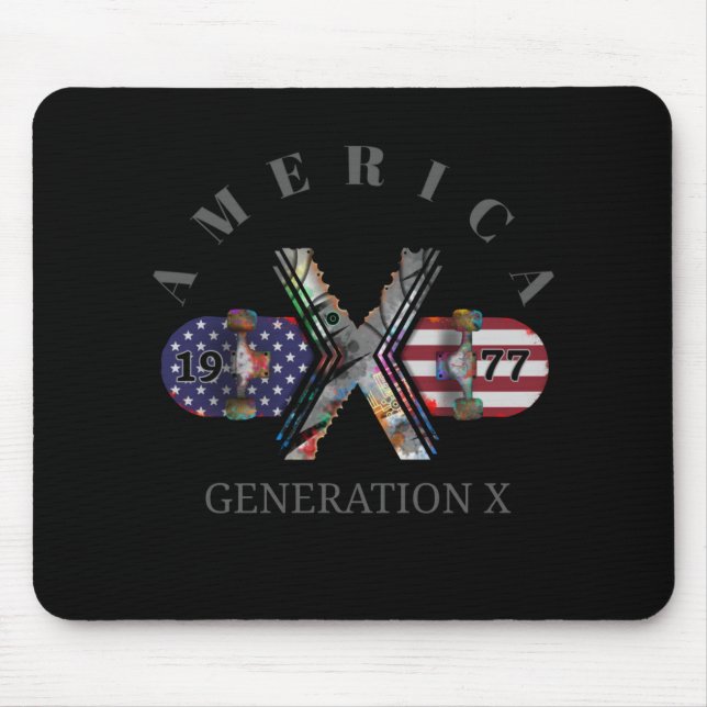 Tapis De Souris Génération X American Skateboard 1977 (Devant)