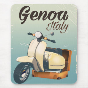 Tapis De Souris Gênes Italie Pour un poster vintage de vacances