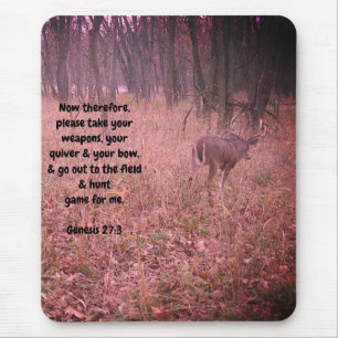 Tapis De Souris Genèse 27:3 Pâte de souris Buck Whitetail
