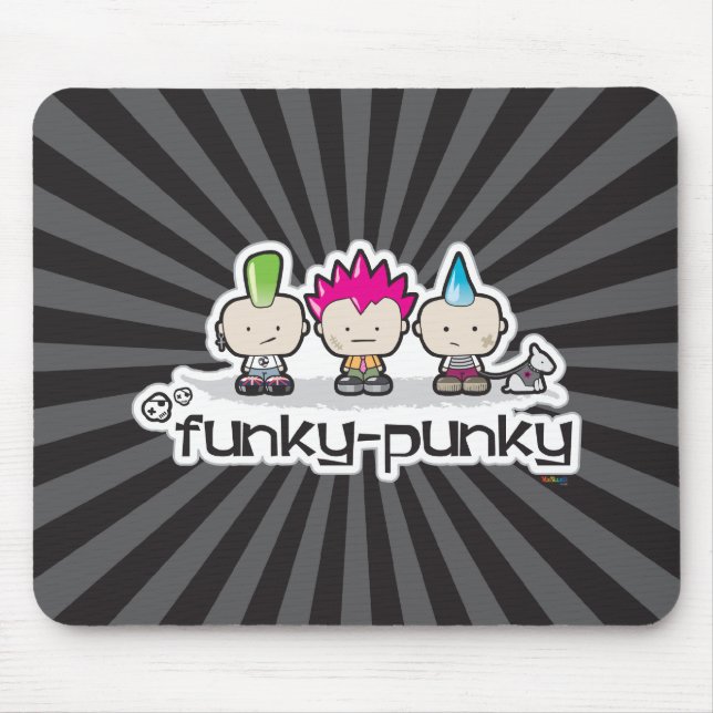 Tapis De Souris Génial-Punky Mousepad noir (Devant)