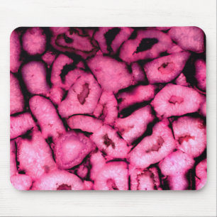 Tapis De Souris Géodes d'âge à quartz rose motif abstrait