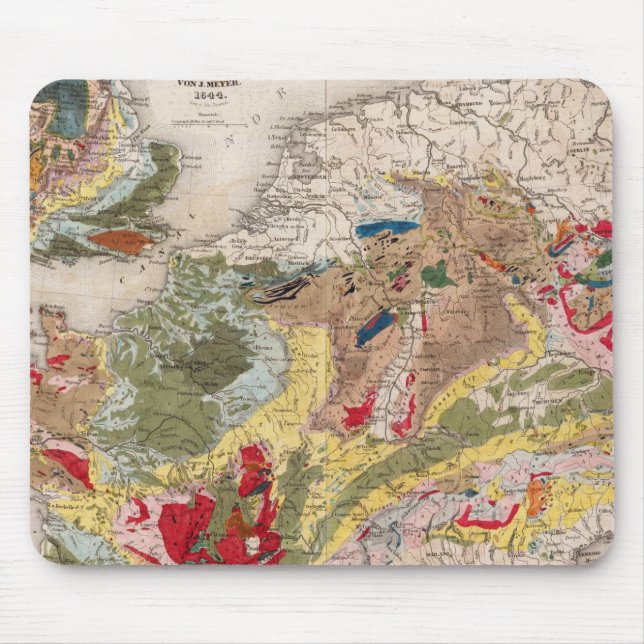 Tapis De Souris Géologie de l'Europe (Devant)