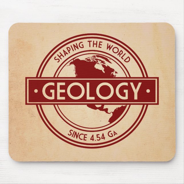 Tapis De Souris Géologie - Façonner le logo mondial (Amérique du N (Devant)