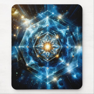 Tapis De Souris Géométrie cosmique mandala étoile univers abstrait