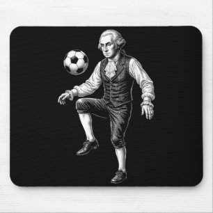 Tapis De Souris George Washington président jouant au football rét