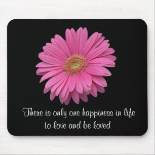 Tapis De Souris Gerbera rose Daisy to Love and Be Love Mousepad