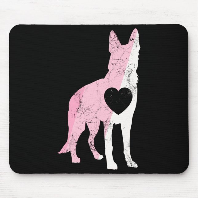 Tapis De Souris German Shepherd Valentines Day Cud Love Dog _1  (Devant)