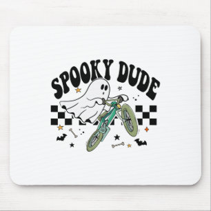 Tapis De Souris Ghost Cyclisme Vélo Retro Halloween Party C
