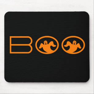 Tapis De Souris Ghosts Boo Mousepad, noir et orange