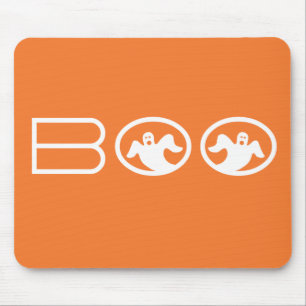 Tapis De Souris Ghosts Boo Mousepad, Orange et Blanc